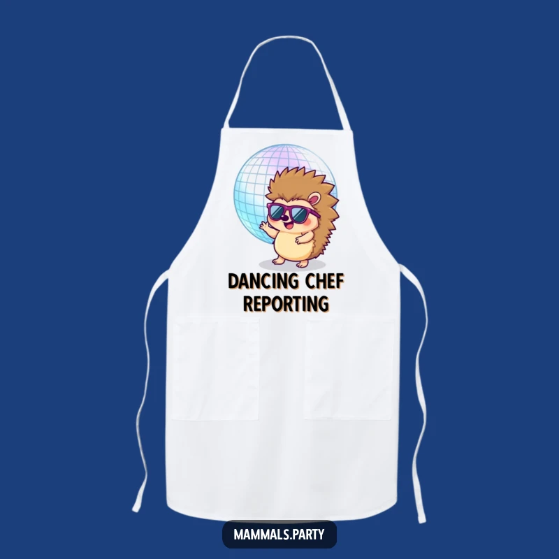 Funny Hedgehog Disco Apron: Shake Your Tail Feathers While You Cook!
