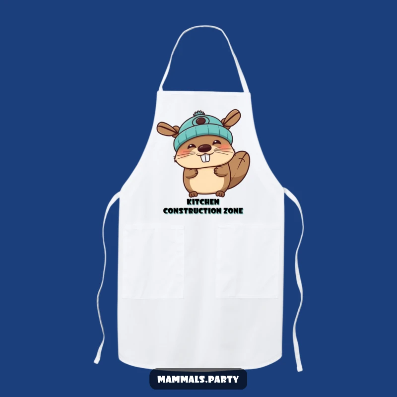 Funny Beaver Apron: Propeller Beanie Joy for Kitchen Fun