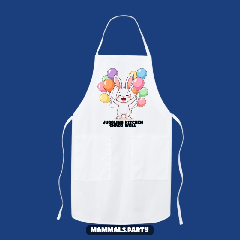 Funny Bunny Juggling Apron: Cook with Joy with a Balloon-Tossing Rabbit