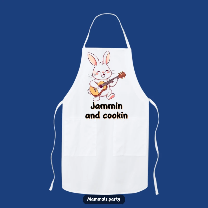Funny Guitar Rabbit Apron: Cook to the Beat with This Hilarious Kitchenware