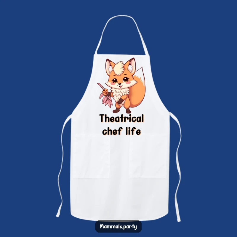 Funny Kawaii Fox Boa Apron, Hilarious Drama Queen for Kitchen Style