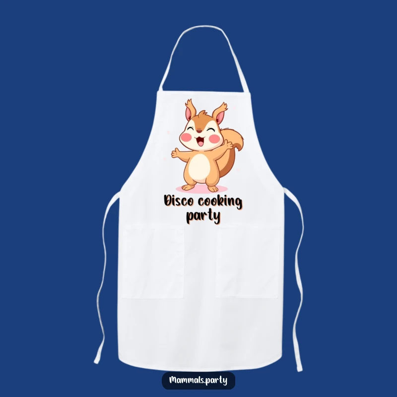 Funny Squirrel Disco Dancing Apron: Hilarious Kitchen Wear for Dance Enthusiasts