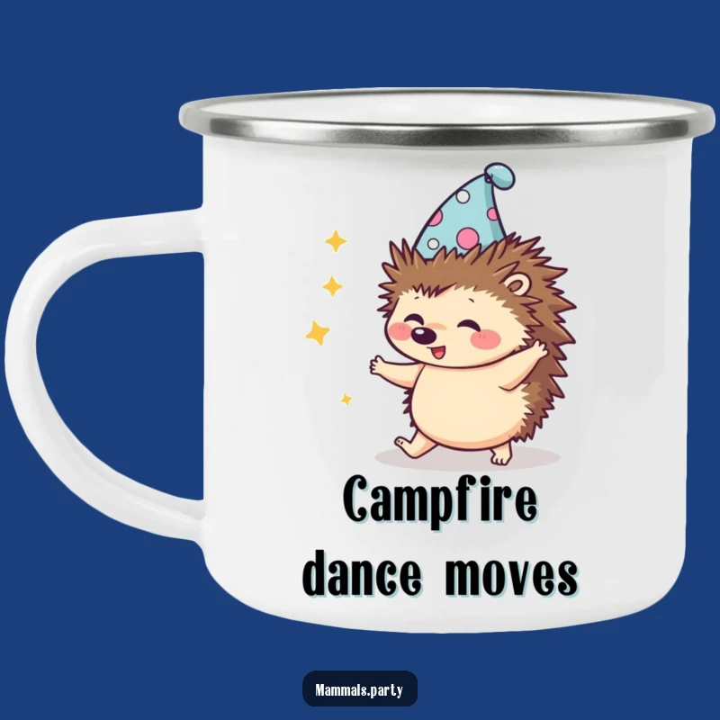 Adventure Funny Kawaii Hedgehog Hat Dance Camping Mug - Outdoor Fun