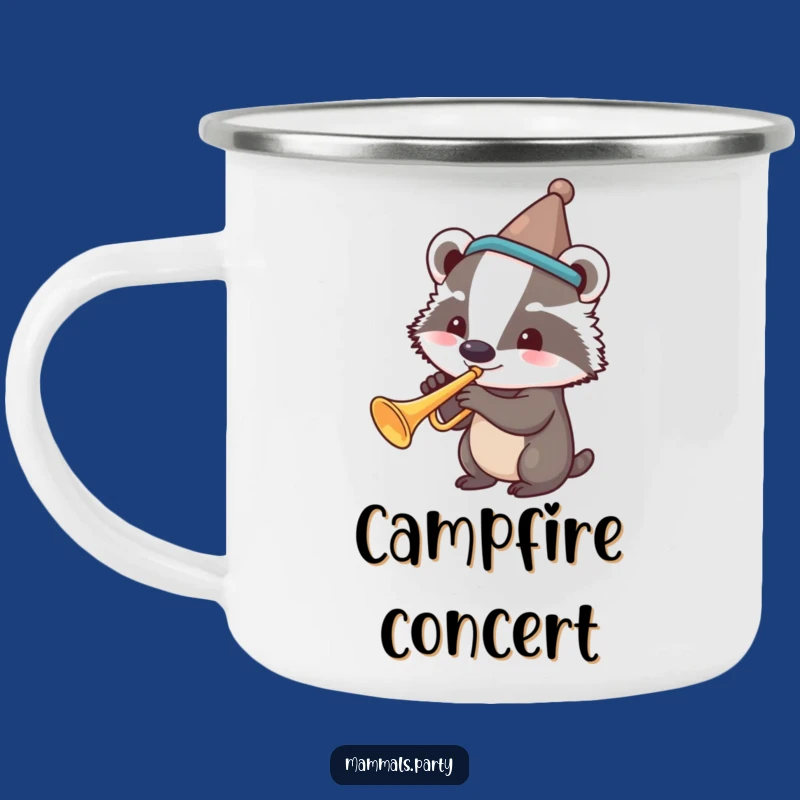 Funny Badger Campfire Mug - Durable & Humorous Musical Outdoor Companion