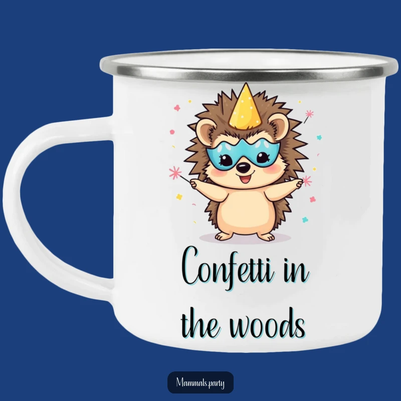 Funny Hedgehog Party Camping Mug, Durable & Festive, Perfect Outdoor Party Gift