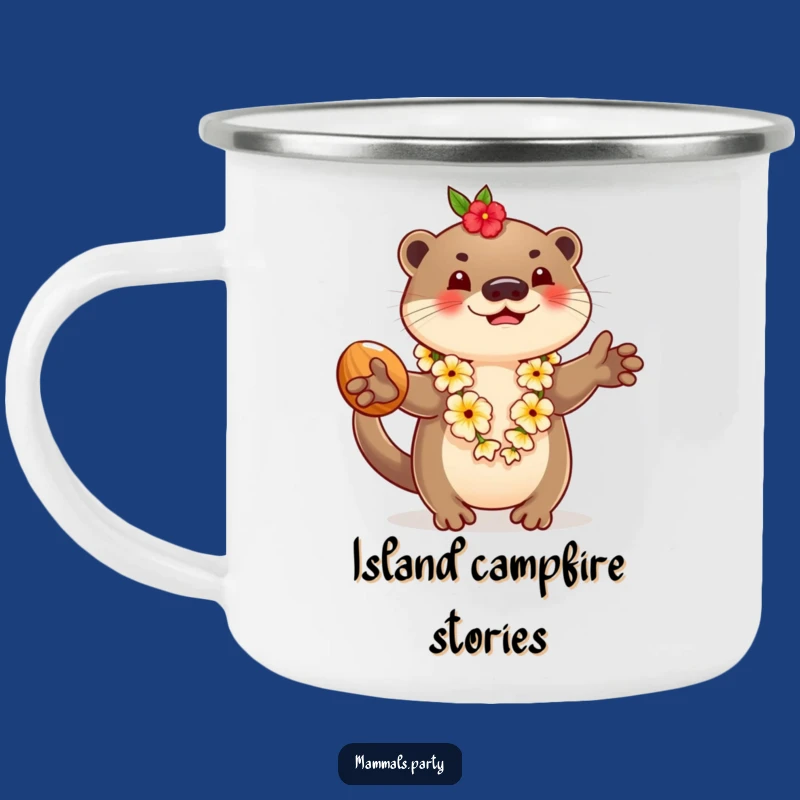 Funny Otter Camping Mug: Campfire Coconuts, Hilarious Tropical Gear