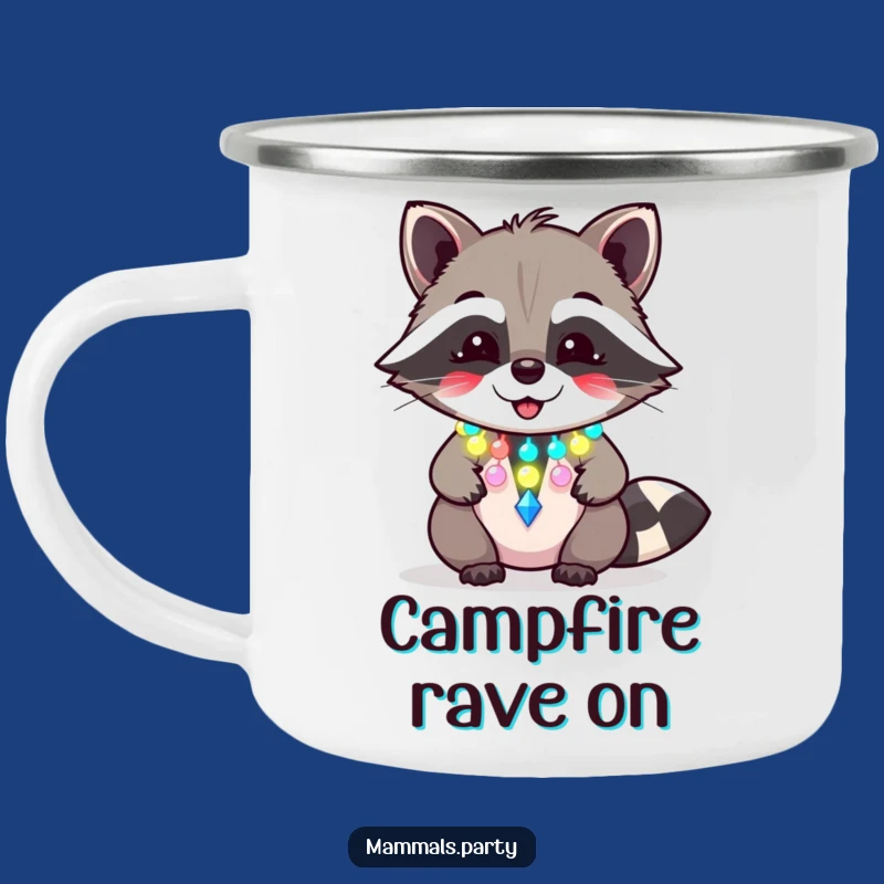 Funny Raccoon Party Camping Mug: Giggling Rager Outdoors