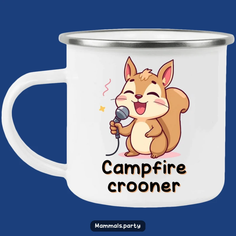 Karaoke Squirrel Camp Mug: Your Fun Companion for Outdoor Jams