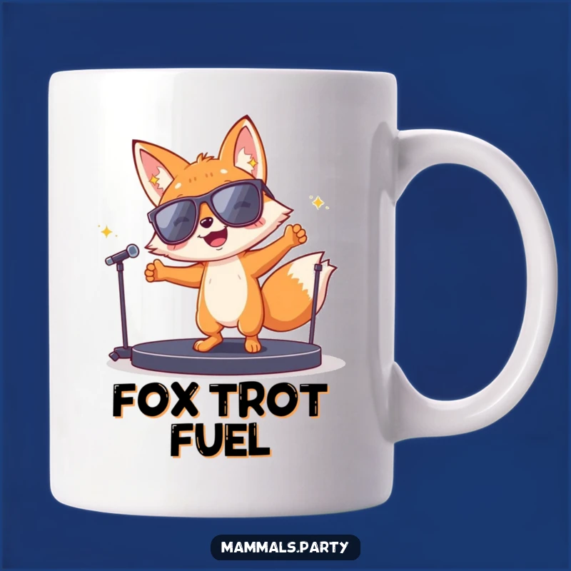 Funny Dancing Fox Mug: Groovy Party Gift for Cool Cats and Fun Lovers