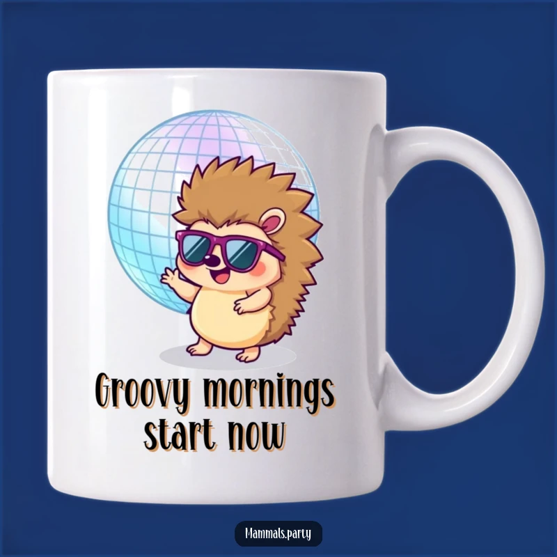 Funny Hedgehog Disco Mug: Groovy Dancer Animal, Perfect Gift for Fun Lovers