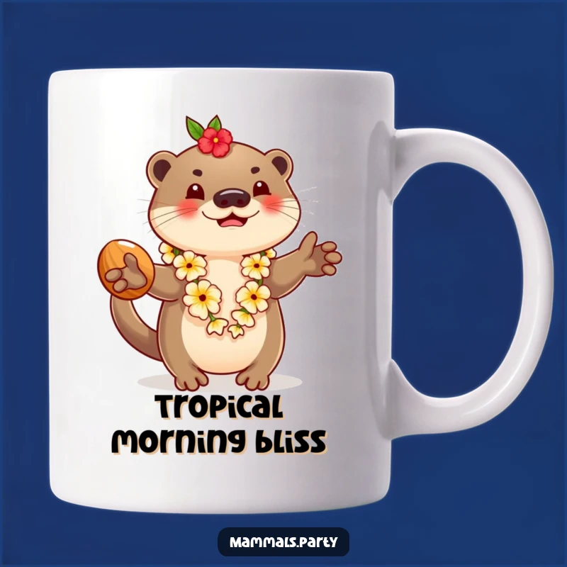 Funny Juggling Otter Mug: Hilarious Tropical Fun Gift for Beach Lovers