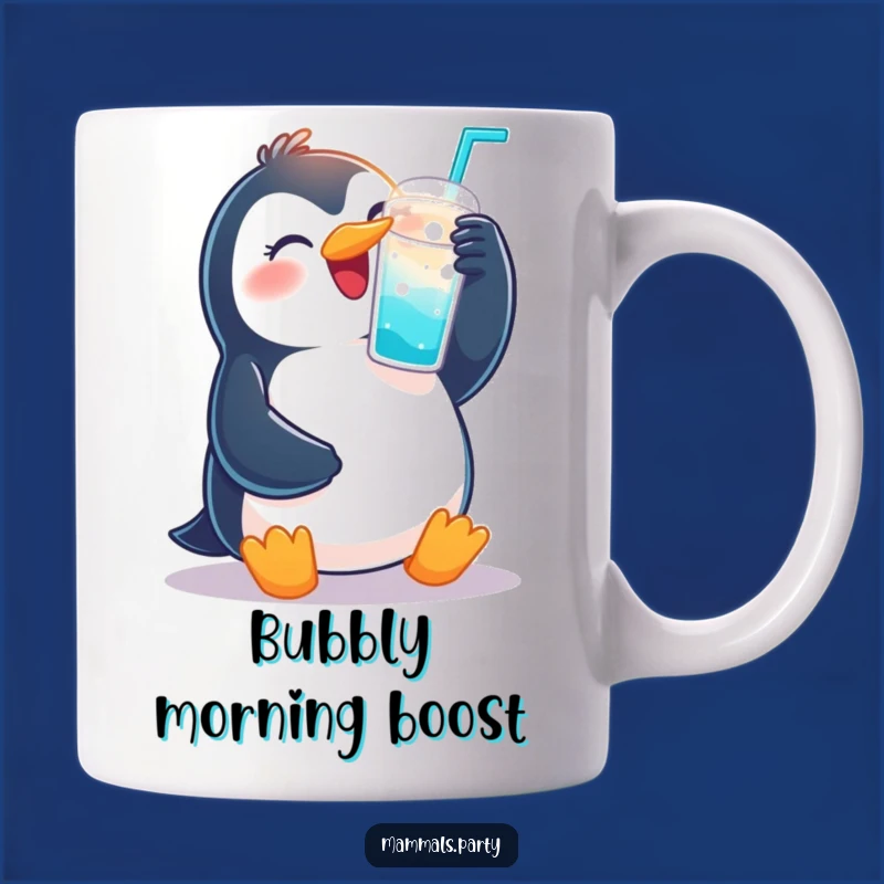 Funny Penguin Party Mug - Hilarious Celebration Gift for Fizzy Drink Fans