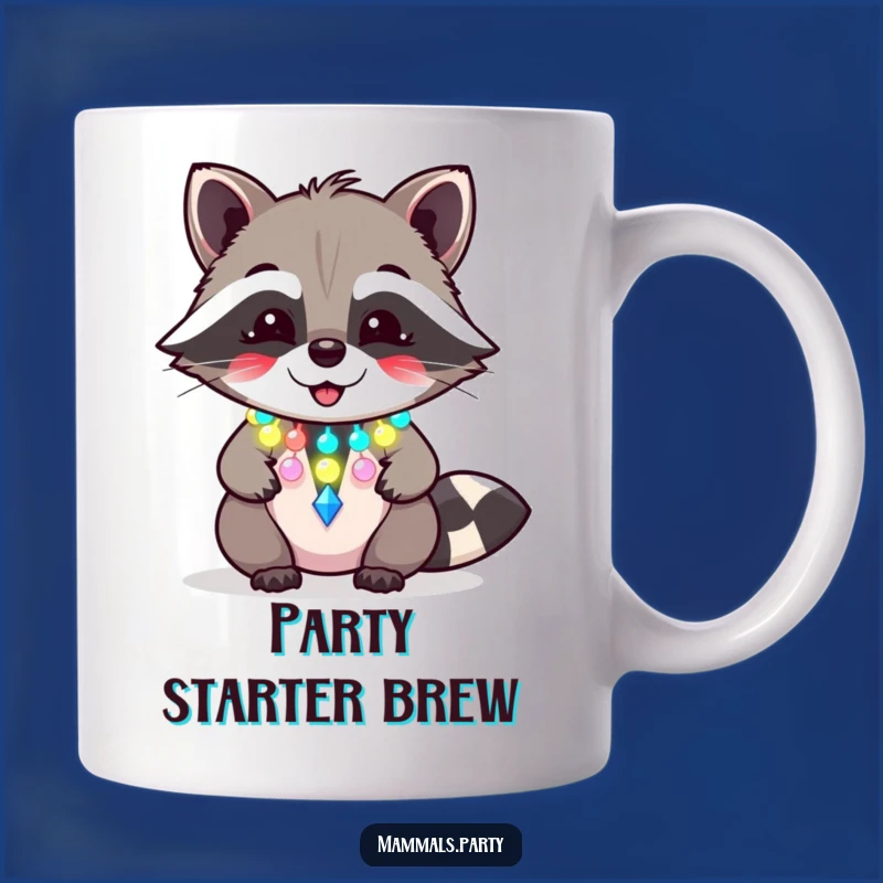 Funny Raccoon Party Mug: Giggling Trash Panda Fun Gift