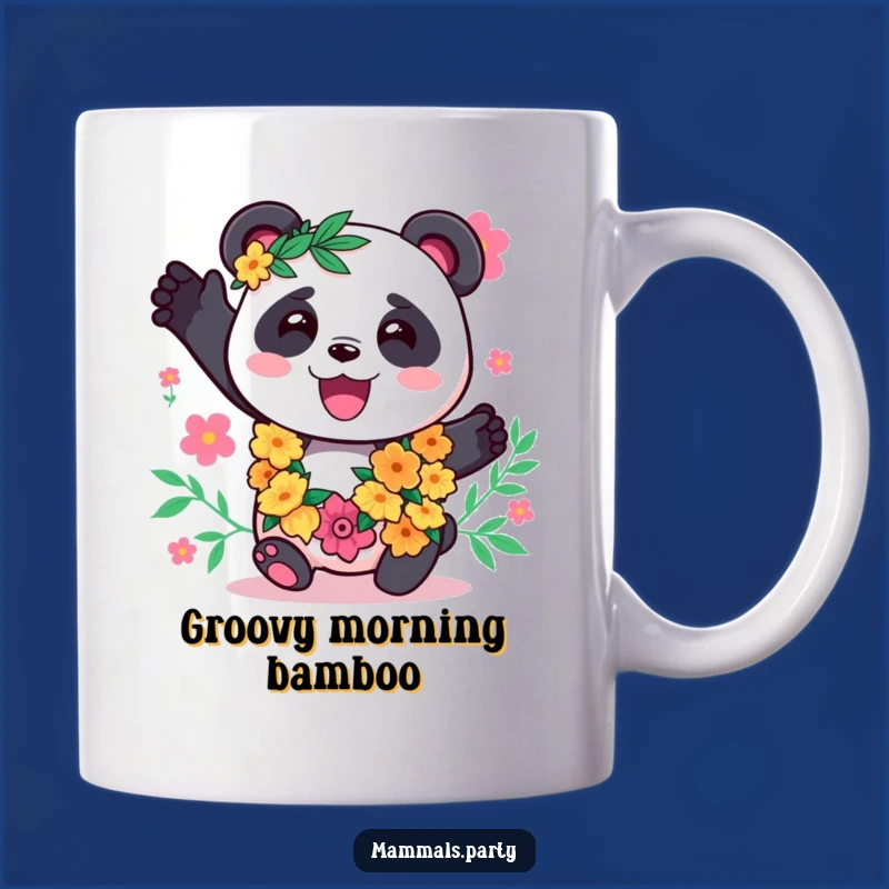 Funny Panda Lei Mug: Enjoy a Tropical Vibe with This Kawaii Party Gift