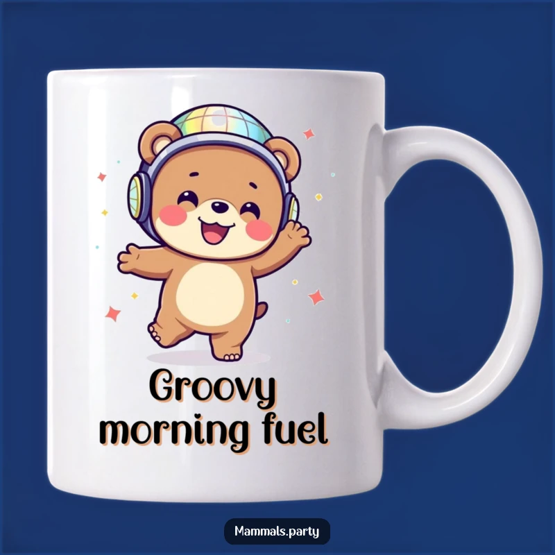 Funny Disco Bear Mug: Dance Your Way to Morning Energy