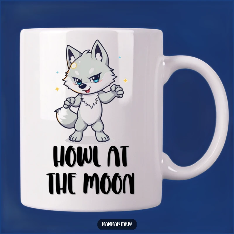 Funny Wolf Disco Mug: Dancing Fun for a Hilarious Gift