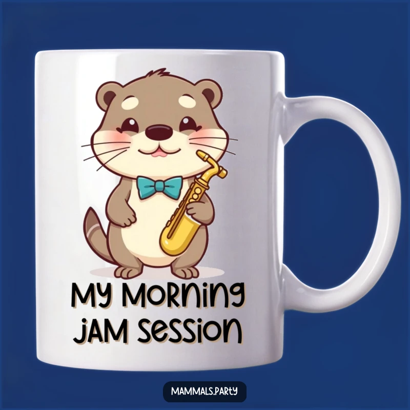 Funny Otter Saxophonist Mug - A Hilarious Musician Otter Gift for Him or Her
