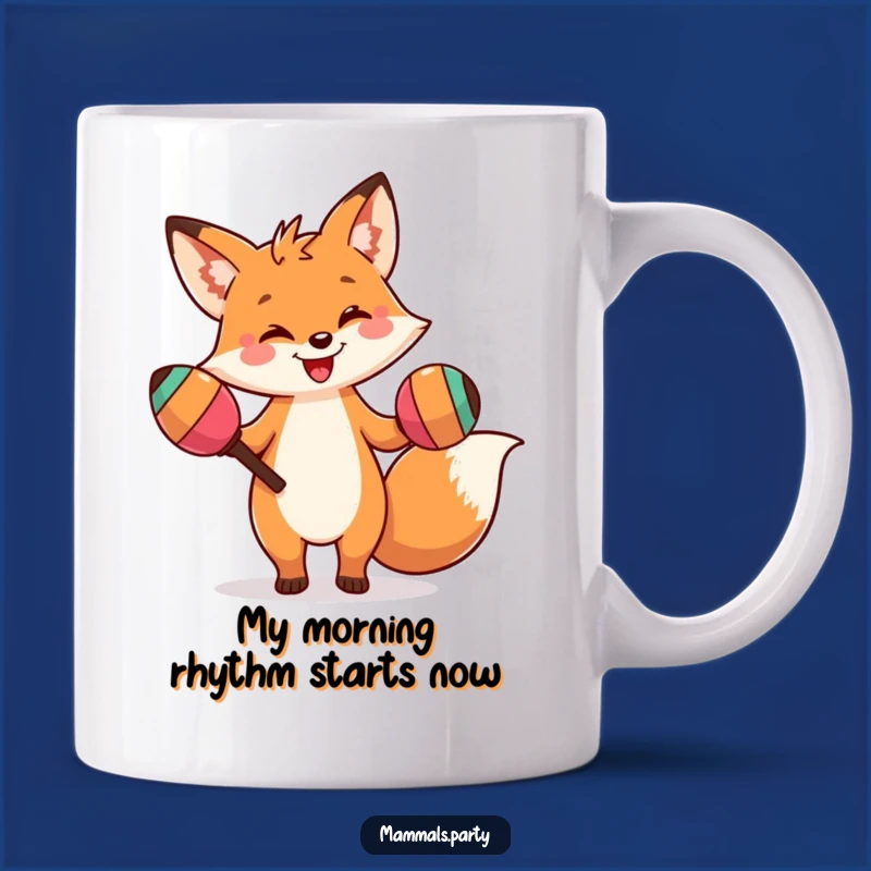 Funny Fox Dancer Mug: A Hilarious Gift Featuring a Silly Fox Shaking Maracas