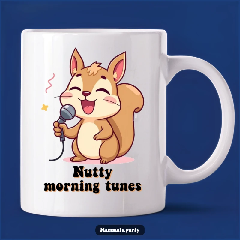 Funny Karaoke Squirrel Mug: Sing Along Gift for Music Lovers and Funsters