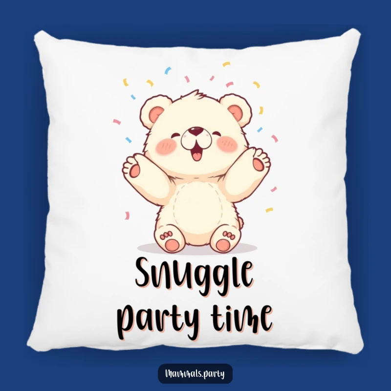 Funny Bear Cub Pillow: Cozy Confetti Cuddler - Comforting & Joyful Gift
