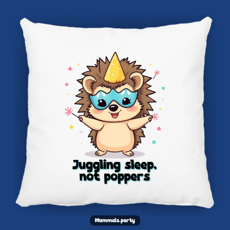 Funny Hedgehog Party Pillow, Cozy & Festive Accent, Ideal Humorous Gift
