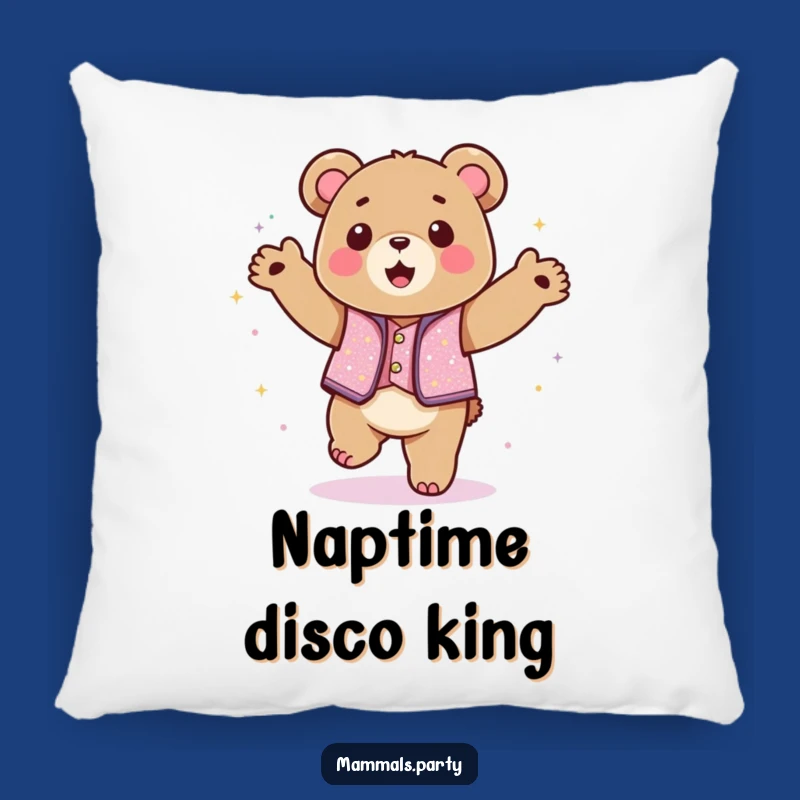 Funny Kawaii Bear Dance Pillow, Cozy and Hilarious Celebration Accent