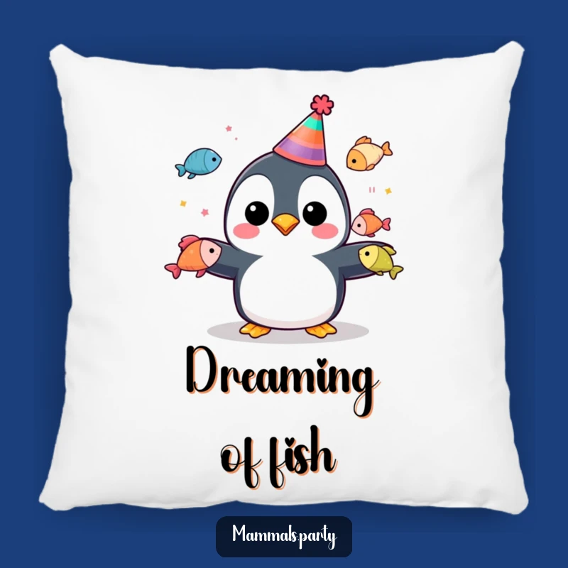 Funny Penguin Party Pillow: Cozy Up with Festive Fun