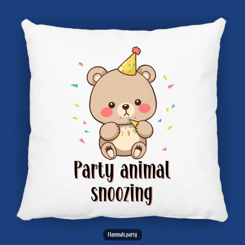 Funny Bear Pillow: Soft & Comfy Party Character Accent for a Festive Home