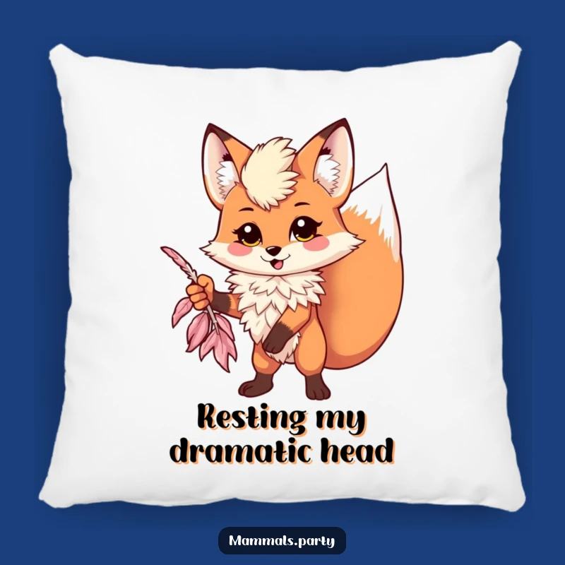 Funny Kawaii Fox Boa Pillow, Cozy and Hilarious Glamour Accent