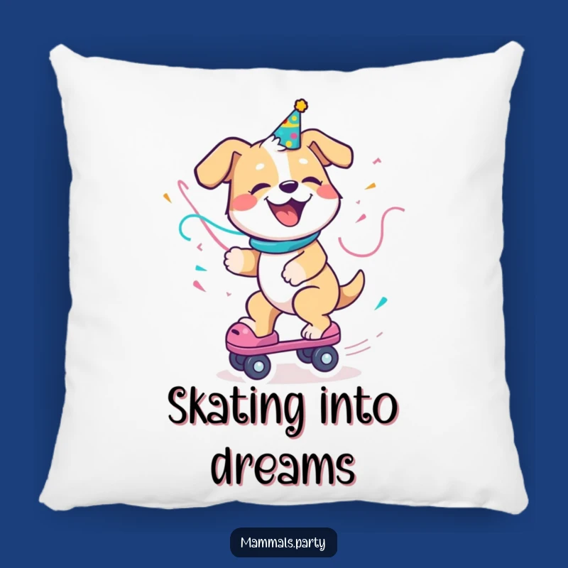 Funny Dog Pillow - Soft Roller Skate Comfort, Cozy & Hilarious