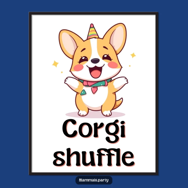 Funny Corgi Dance Digital Art, Hilarious Downloadable Decor, Perfect Gift