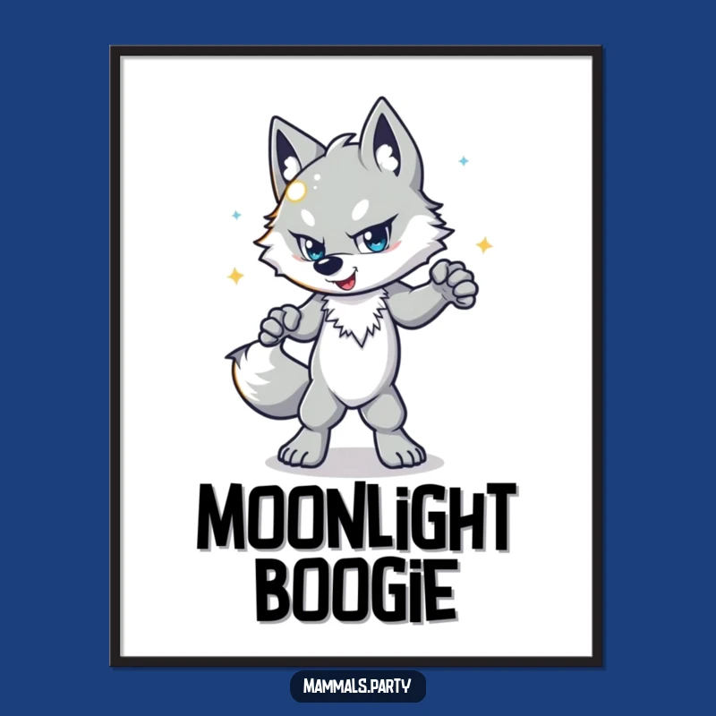 Funny Wolf Disco Digital Art: Dancer, Hilarious Wall Art