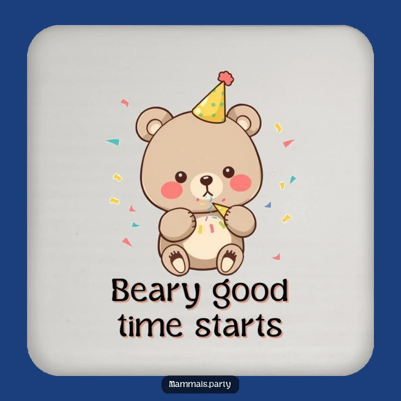 Funny Bear Coaster: Durable Party Character Protection for Your Surfaces