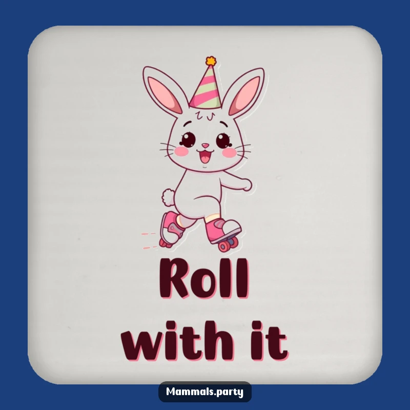 Funny Bunny Roller Skating Coaster Set: Hilarious Protection for Your Surfaces