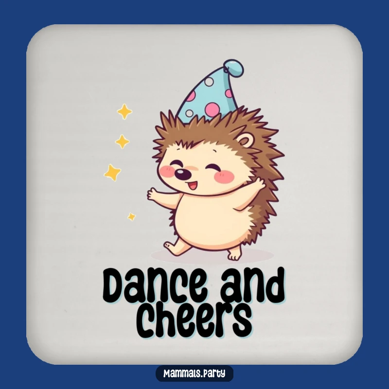 Funny Kawaii Hedgehog Hat Dance Coaster Set - Protect Surface Style