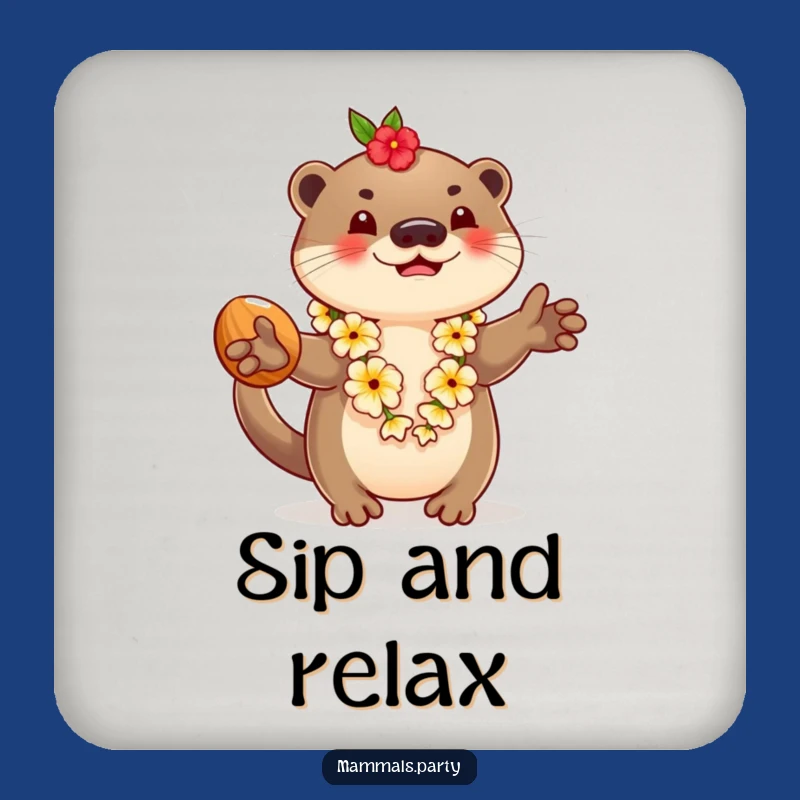 Funny Otter Coasters: Protect Surfaces with Hilarious Tropical Flair