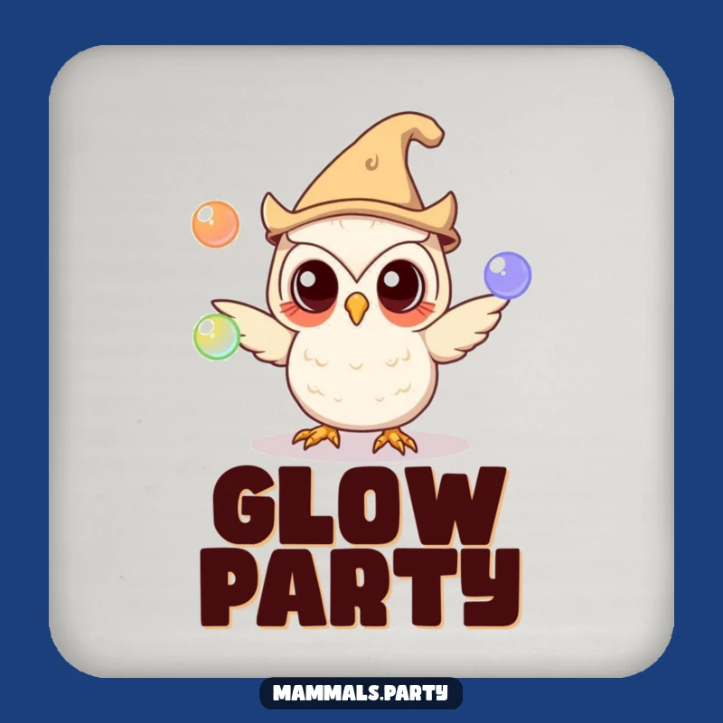 Funny Owl Juggling Coaster: Protect Surfaces with this Magical Gift