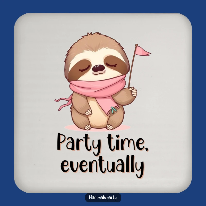 Protect Surfaces Slowly: Funny Sleepy Sloth Coaster Gift