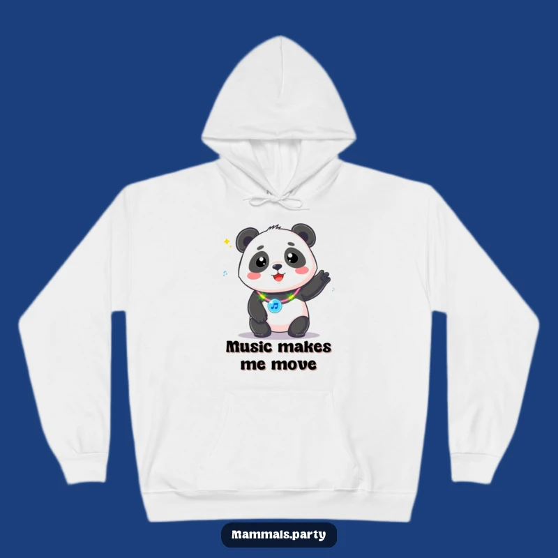 Cozy Funny Kawaii Panda Music Necklace Hoodie - Warm Party Wear