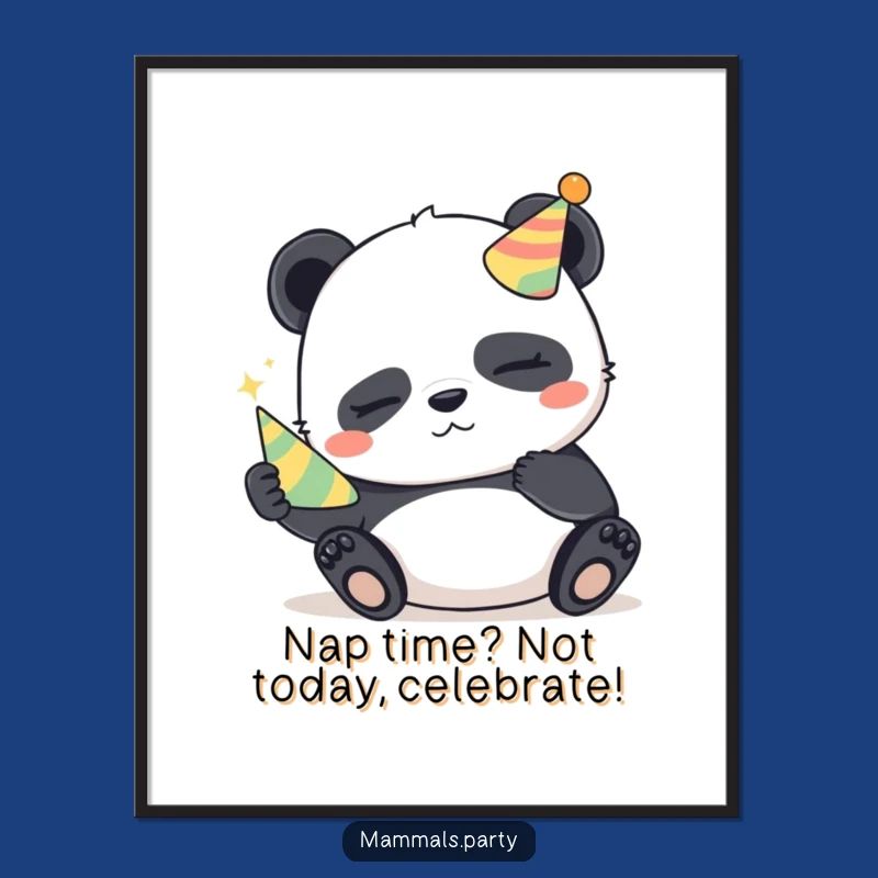 Free Printable Panda Wall Art: Mischievous Sleepy Animal Downloadable Decor
