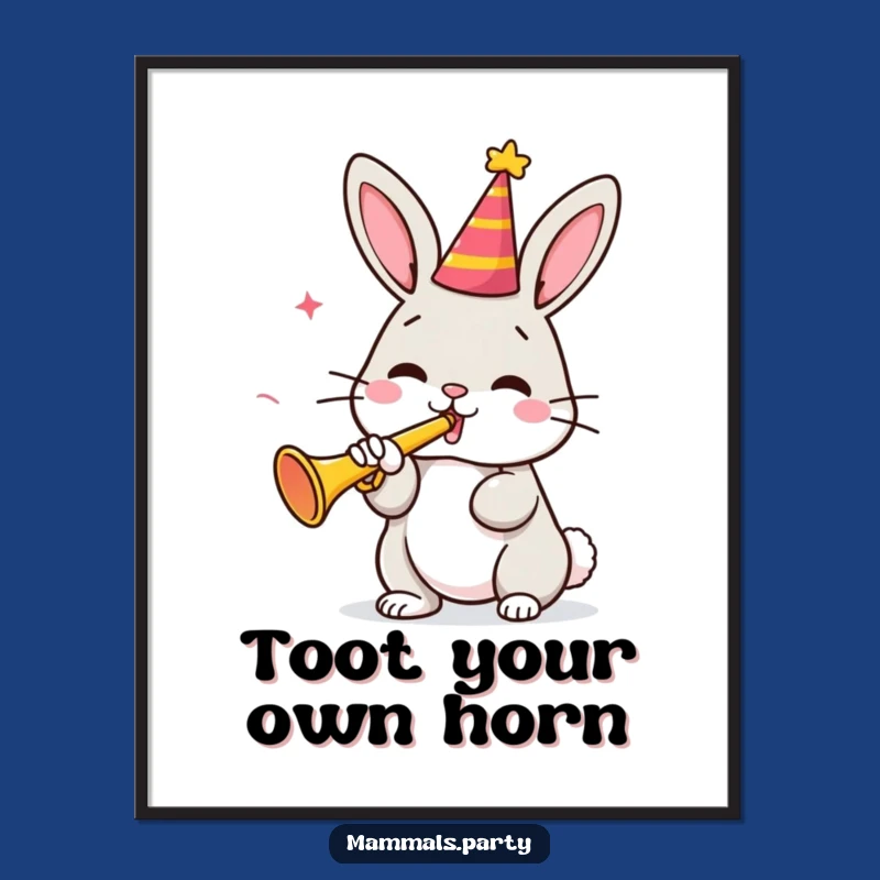 Free Printable Wall Art: Bunny's Birthday Blast - Humorous Downloadable Decor for Any Room