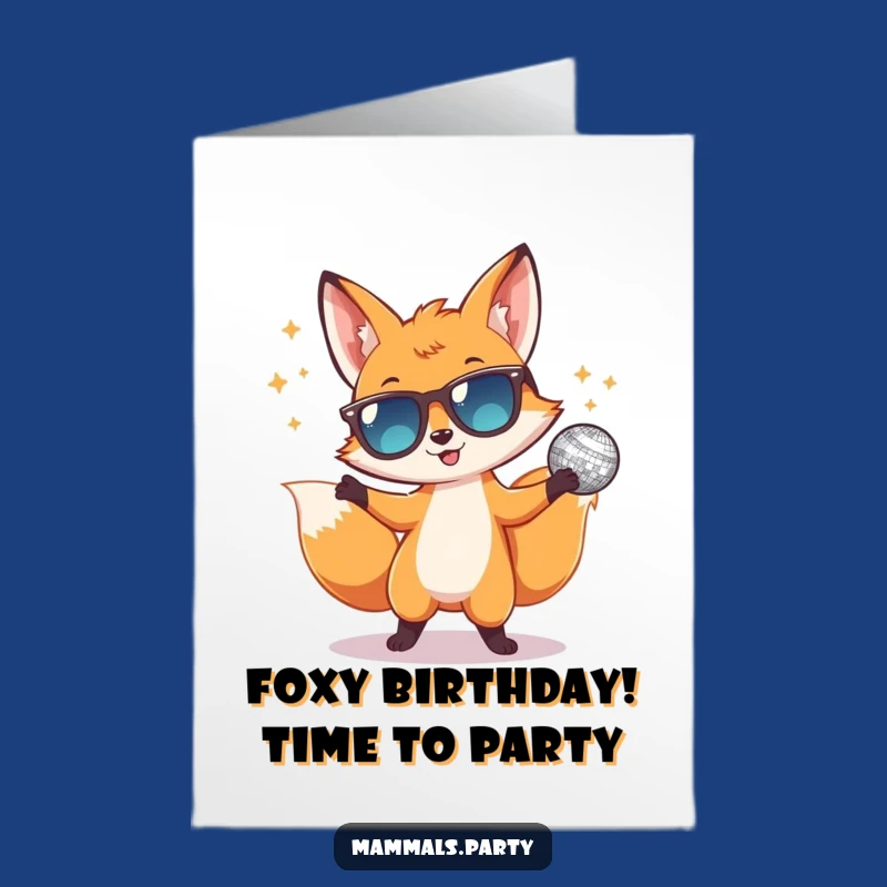 Free Printable Disco Fox Birthday Card: Funny Dancing Fox Downloadable Greeting! Get Yours!