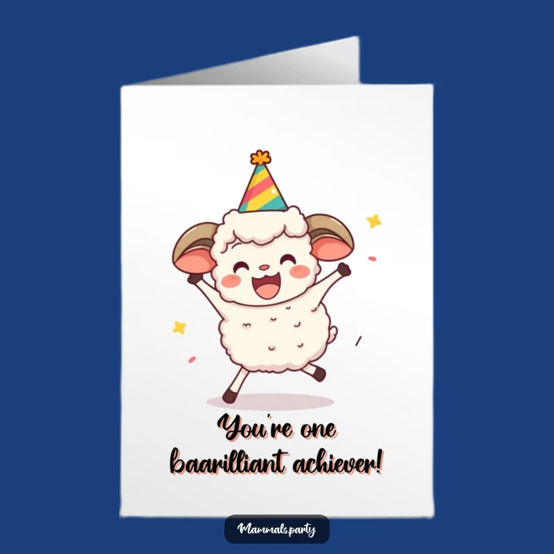 Free Printable Congrats Card: Limbo Sheep Celebrating Your Win, Funny Downloadable