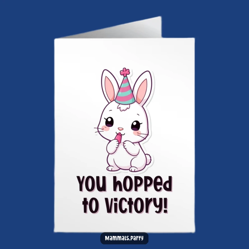 Kawaii Bunny Congrats Card: Free Printable for Festive Cheers!