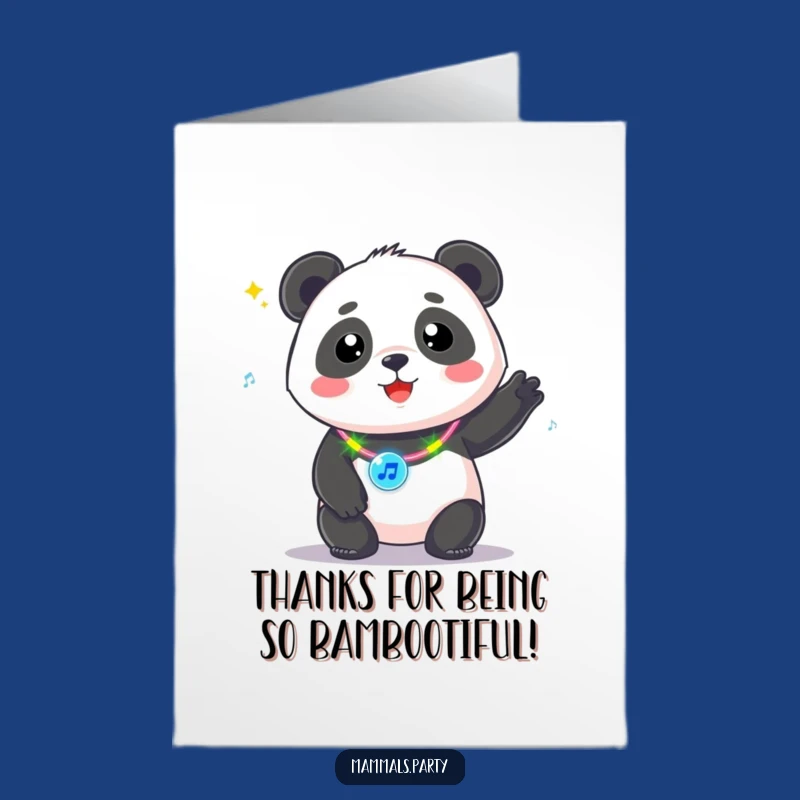 Free Printable Thank You Card: Panda's Groovy Gratitude! Downloadable Fun