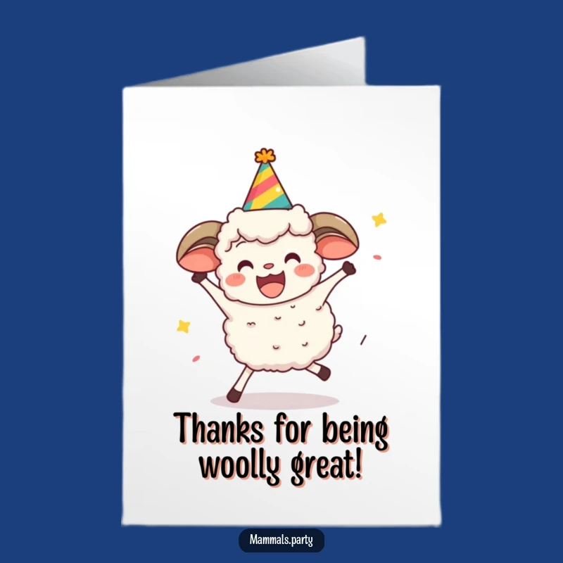 Free Printable Thank You Card: Limbo Sheep So Grateful, Funny Downloadable