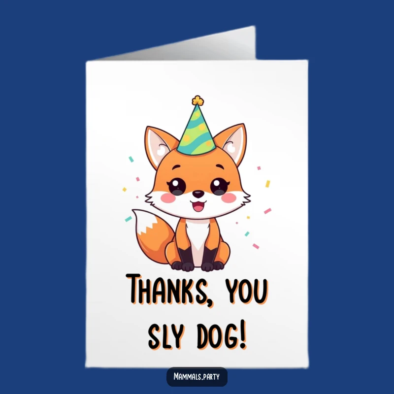 Free Printable Thank You Card: Fox's Party Thanks, Adorable Downloadable