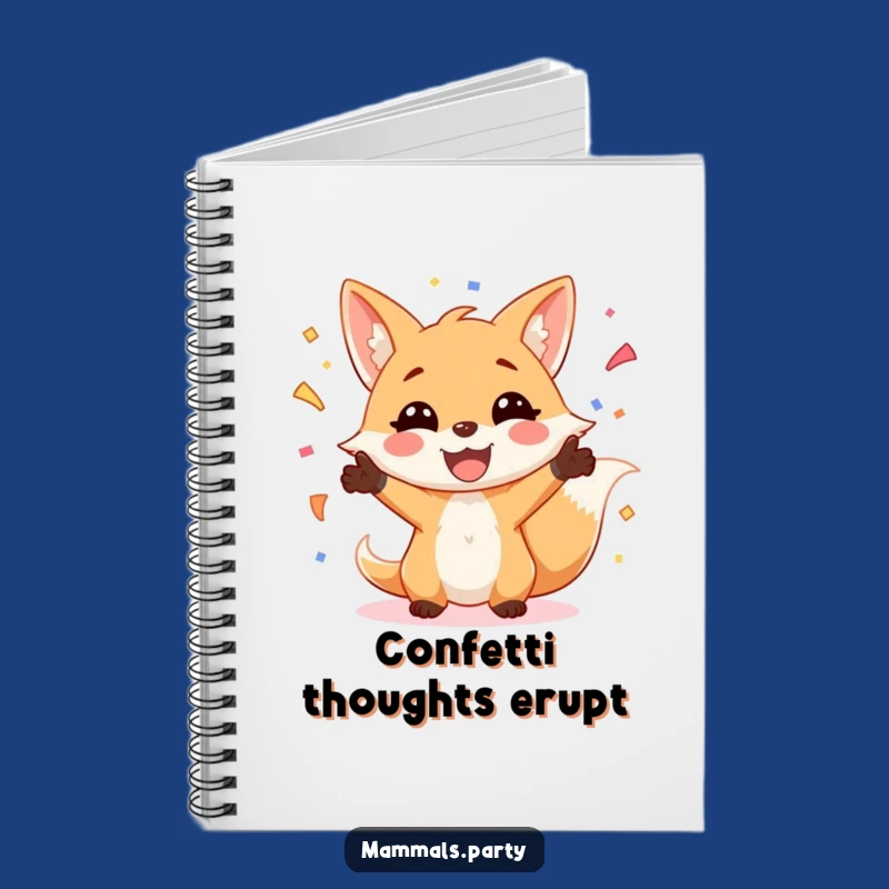 Funny Fox Juggling Confetti Notebook: Hilarious Journal for Party Plans