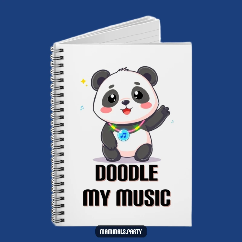 Funny Kawaii Panda Music Necklace Notebook - Jot Down Your Lyrics