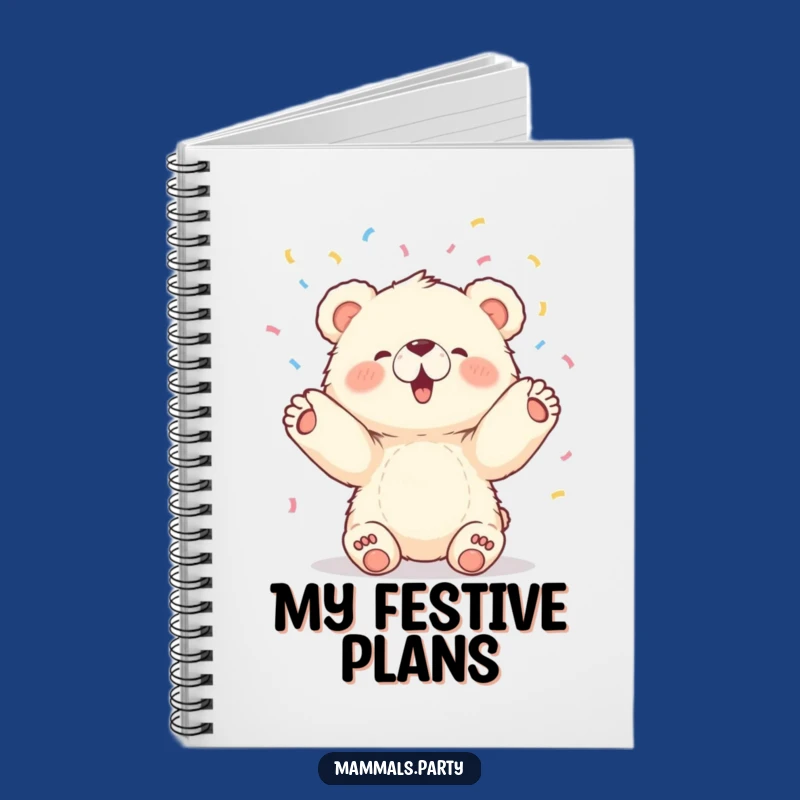 Funny Bear Cub Notebook: Confetti Celebration - Journal for Joyful Notes